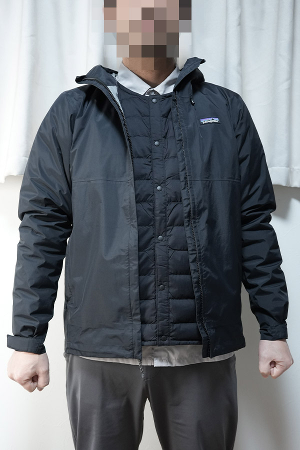 パタゴニア トレントシェル 3Lを羽織る