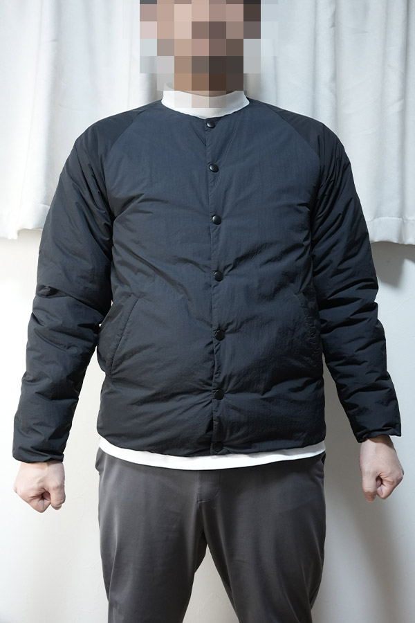 ユーティリティジャケットのLサイズを着用したときのイメージ